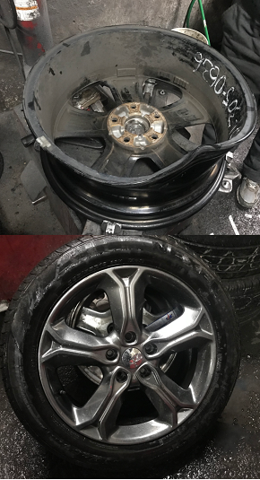 Wheel repair before and after in Washington DC